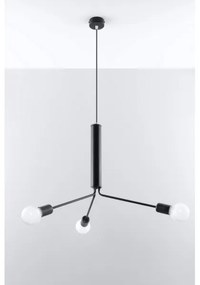 Luster na lanku DUOMO 3D 3xE27/60W/230V čierna