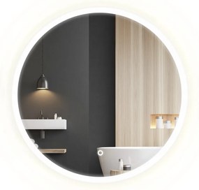 Okrúhle dotykové zrkadlo s jednoduchým LED osvetlením 80 cm