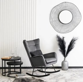 Kreslo ANTONIO hojdacie, sivé