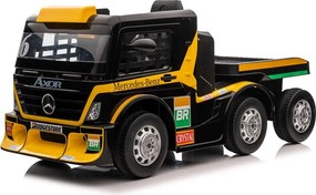 LEAN CARS Elektrické autíčko Mercedes s návesom XMX622B, LCD, žlté