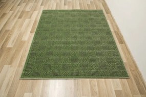 Koberec Teno F0286 geometrický / štvorce, fľaškovo zelený