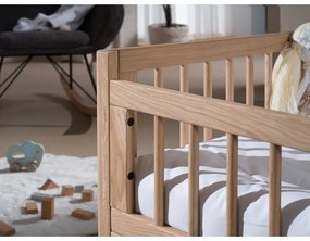 Postieľka z dubového dreva v prírodnej farbe 70x140 cm Forrest - Vipack