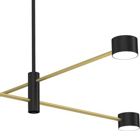 Stropné svietidlo Cross, 4x čierne kovové tienidlo, b/g, x