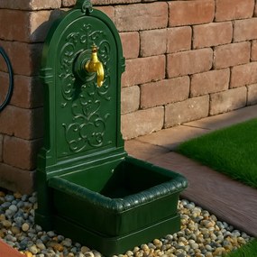 Záhradné umývadlo Gardens WB-005G, zelené - zliatina (440 x 360 x 765 mm)