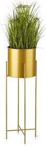 KOVOVÝ KVETINÁČ SO STOJANOM GOLDEN 75X21 CM ZLATÁ