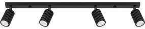 Sollux SL.1584 - Bodové svietidlo KARBON 4xGU10/10W/230V čierna