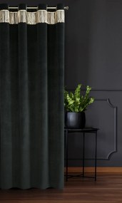 ZATEMŇOVACÍ ZÁVES NA KRÚŽKOCH JASPER 140X250 CM ČIERNA