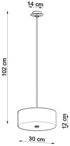 Sollux SL.0756 - Luster na lanku SKALA 3xE27/60W/230V pr. 30 cm čierna
