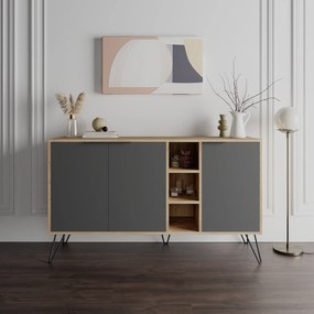 Konzolasztal Clara Console - Oak, Anthracite