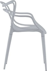 Svetlosivá plastová stolička KATO