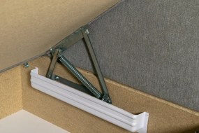 Posteľ Leo s čelami, 90x200, sivá (A55, 90cm, deska/ella, noha E), pravá