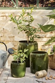 Ib Laursen Keramický obal na květiny Saigon Olive Green S