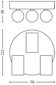Philips - Kúpeľňové bodové svietidlo IDRIS 3xGU10/5W/230V IP44 čierna/zlatá