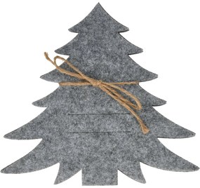 Vrecko na príbory X-Mas Tree sivá, sada 4 ks