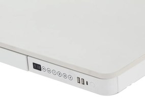 Výškovo nastaviteľný stôl OfficeTech 2, 120 x 60 cm, biela