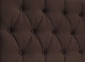 Posteľ Amy 180x200 cm, tmavo hnedá látka