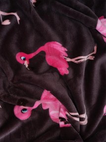 Obliečka na vankúš mikroplyš 70 × 90 cm – Flamingos