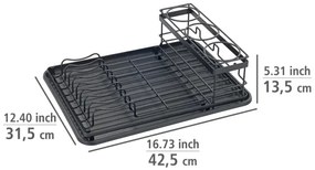 WENKO 54798100 - Odkvapkávač na riad AMY 42,5x31,5 cm čierny