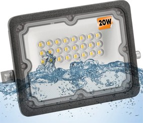 BERGE LED reflektor 20W - vodeodolný - neutrálna biela