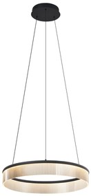 Moderné závesné svietidlo čierne 59cm vrátane LED 3-krokového stmievania - Anello Chandelier