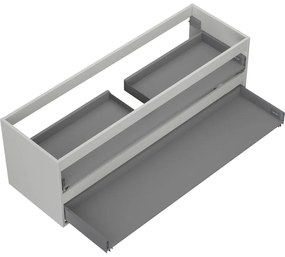 Mexen Box-A, závesná skrinka 140 cm, 2 zásuvky, matná sivá, 91AX0-1400-470-2-62