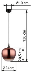 GLOBO MAXY 15548HG Závesné svietidlo