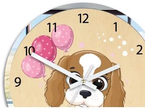 Sammer Originálne detské hodiny na stenu s motívom psíka s balónikom PiesekBalon