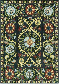 Umývateľný žakárový koberec do interiéru/exteriéru Suzani