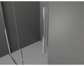 Mexen Velar, sprchový kút s posuvnými dverami 100 x 120 cm, 8mm sklo námraza, chrómová, 871-100-120-31-01