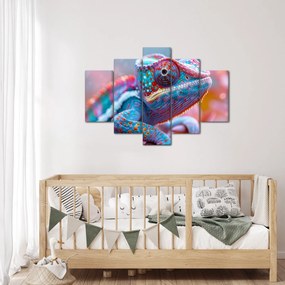 Obraz - Sfarbený chameleón (150x105 cm)