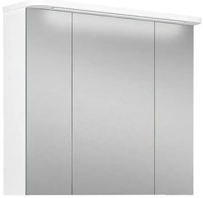 Riva Zrkadlová skrinka s LED osvetlením, 81 × 72,2 × 14 cm, biela