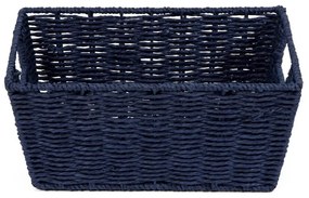 Compactor Ručne pletený košík ETNA, 31 x 24 x 14 cm, modrá