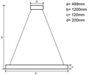 LED Stmievateľný luster na lanku LED/90W/230V 3000-6500K čierna + diaľkové ovládanie
