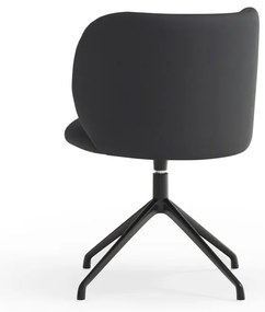 Čierne čalúnené jedálenské kreslo Mogi – Teulat