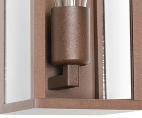 Priemyselná nástenná lampa hrdzavohnedá 26 cm IP44 - Charlois