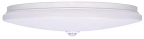 SOLIGHT Prisadené nástenné / stropné LED osvetlenie PLAIN s PIR senzorom, 18W, teplá biela, okrúhle