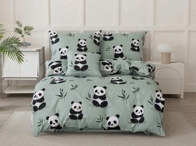 Obliečky z mikrovlákna PANDA RELAX mentolové Rozmer obliečky: 70 x 90 cm | 140 x 200 cm