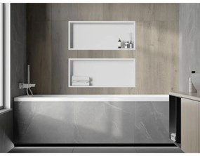 Mexen X-Wall-R, polička na zapustenie na obklad s golierom 75 x 30 cm, biela, 1920753010