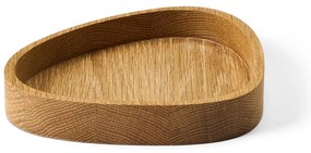 Dekoratívny drevený úložný box v prírodnej farbe 18x16x3 cm Curve M – LIND DNA