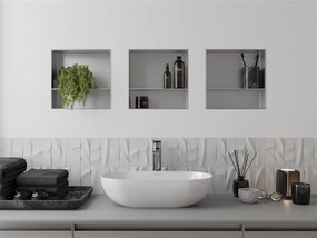 Zápustná polica pod omietku Mexen X-Wall-NR 30x30 cm - inox, 1911303010S