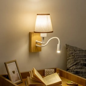 Brilagi - LED Nástenná lampa NUBILA WOOD 1xE27/25W/230V + LED/3W dub/hnedá