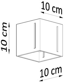 Biele stropné svietidlo s kovovým tienidlom 10x10 cm Pax – Sollux