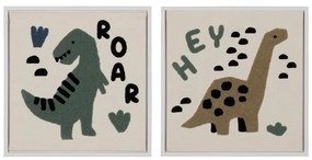 Detské obrázky v súprave 2 ks 30x30 cm Relief – Ixia