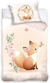 DETSKÉ BAVLNENÉ OBLIEČKY BABY FOX 90X120 CM, 1KS 40X60 CM VZOROVANÉ