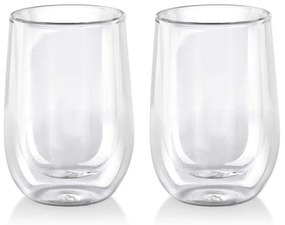 Sada 2 ks skleněných hrnků PETER 300 ml čirá
