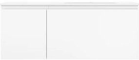 Mexen Orio, kúpeľňová skrinka 120 cm s pravým umývadlom Vela, 1S, 1D, biela matná, 91A13-12047-3-BBFF01-W23P01