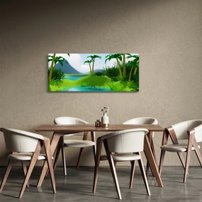 Obraz - Jazerá v jungli (120x50 cm)
