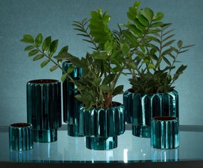 Dekoratívna váza IRMA 17x30 CM tyrkysová