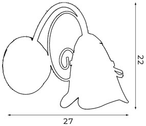 Nástenné svietidlo KOKARDA 1xE14/60W/230V