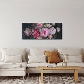 Obraz - Záhradné kvety (120x50 cm)